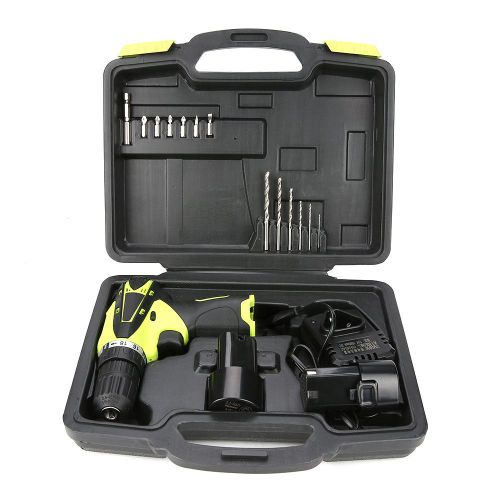Kit perceuse-visseuse electrique sans fil a batterie lithium rechargeable 12 V (prise UE 110-240 V)