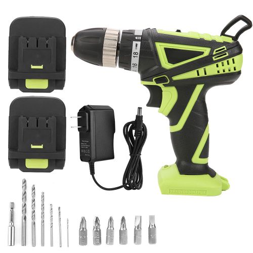 Kit perceuse-visseuse electrique sans fil a batterie lithium rechargeable 18 V (prise americaine 110-240 V)