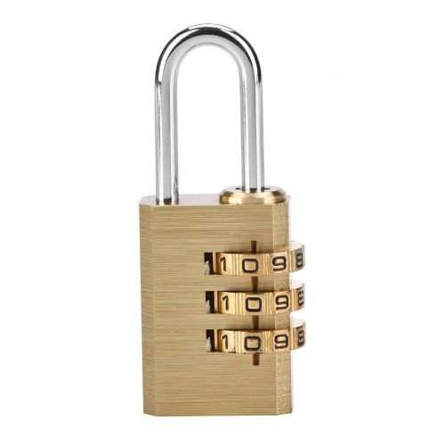 Cadenas a combinaison a 3 chiffres en laiton avec mot de passe pour porte, armoire, cloture (GT213)