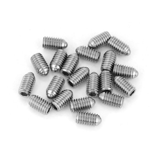 Lot de 20 vis a bille a ressort hexagonales filetees en acier inoxydable (M6 x 8)