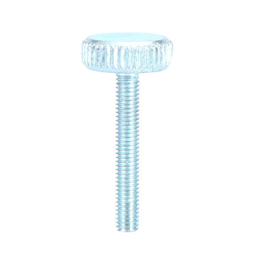 Lot de 5 vis a tete moletee plate en acier au carbone zingue M3 (M3 x 20)
