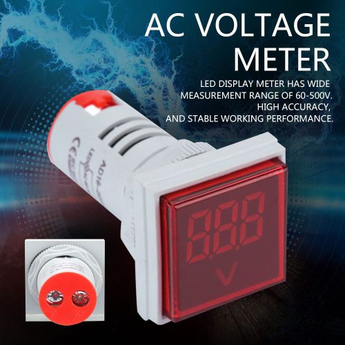 Voltmetre a LED, affichage numerique, indicateur de tension CA, testeur (rouge)