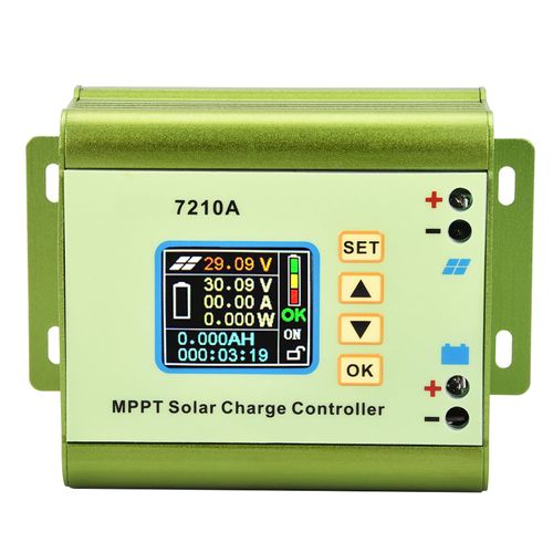 Controleur de charge de panneau solaire avec ecran LCD, alliage d'aluminium, MPPT