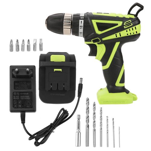 Kit perceuse-visseuse electrique sans fil a batterie lithium rechargeable 12 V (prise UE 220 V)