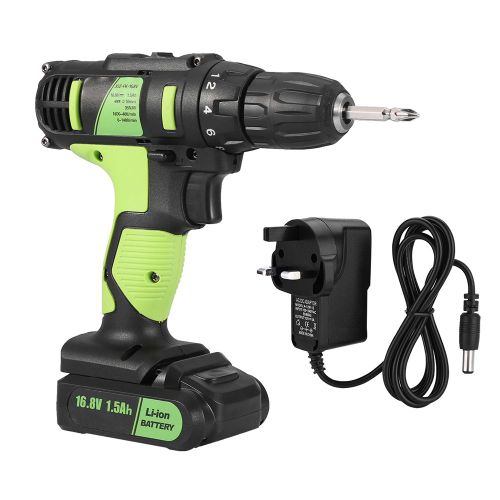 Perceuse-visseuse electrique sans fil rechargeable 16,8 V, outil portatif, prise britannique 100-240 V