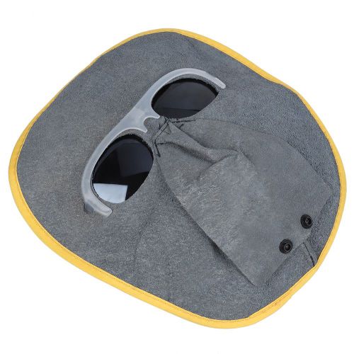 Casque de protection pour soudeur avec masque de soudage en cuir de vache et lunettes polarisees ATC