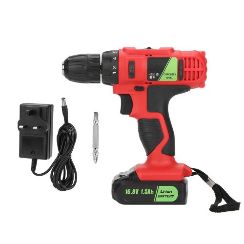 Perceuse-visseuse electrique sans fil au lithium 16,8 V, outil portatif professionnel, prise britannique 100-240 V