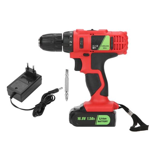 Perceuse-visseuse electrique sans fil au lithium 16,8 V, outil portatif professionnel, prise UE 100-240 V
