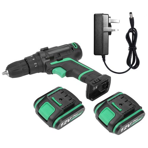 Perceuse-visseuse electrique sans fil 12 V, mini-perceuse-visseuse a percussion (prise britannique 220 V)