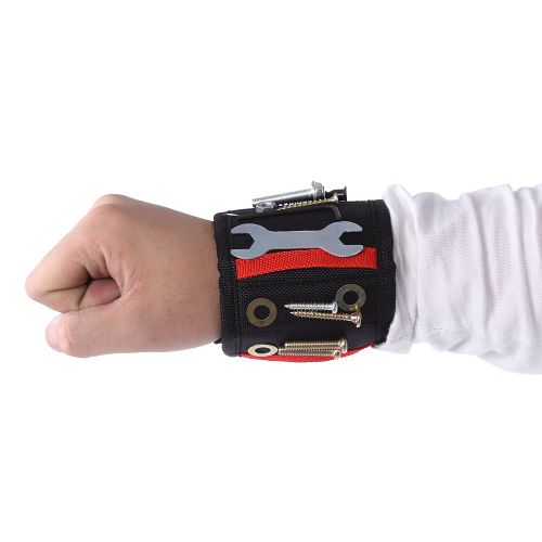 Pochette a outils magnetique pour poignet, porte-vis et clous