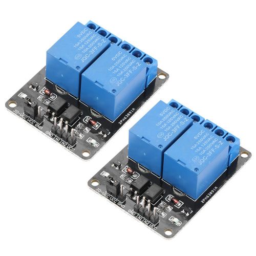 Module relais isole 2 canaux, 2 pieces, carte d'extension relais 5 V pour Arduino