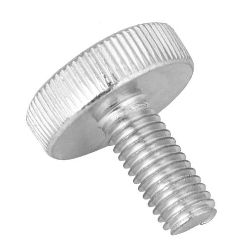 Lot de 10 vis a tete moletee plate en acier au carbone zingue M8 (M8 x 18)