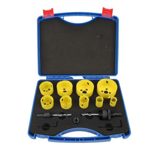 Ensemble de 13 scies cloches bimetalliques en acier pour le travail du bois, les cloisons seches, les plafonds et les portes