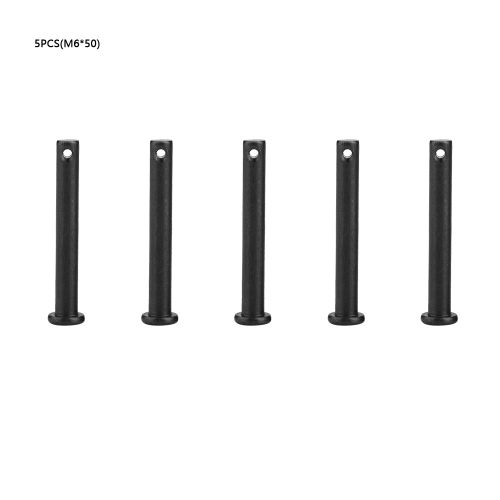Goupilles de positionnement noires a tete plate M6, fixations avec trou (M6 x 50?; 5 pieces)