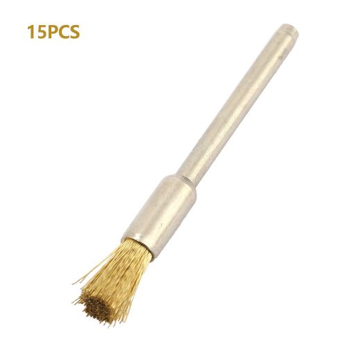 Lot de 15 mini-brosses a fil de cuivre pour meuleuse rotative (3 x 5 mm)