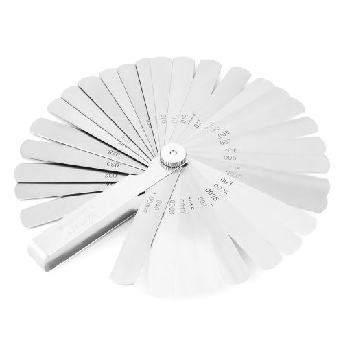 Jauge d'epaisseur en acier inoxydable de 89 mm, regle metrique et imperiale, outil d'inspection de soudage de 0,02 a 1,00 mm