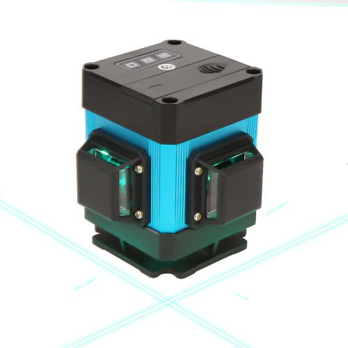 Niveau de fixation 3D a lumiere verte 12 lignes pour carrelage (prise americaine 100-240 V)