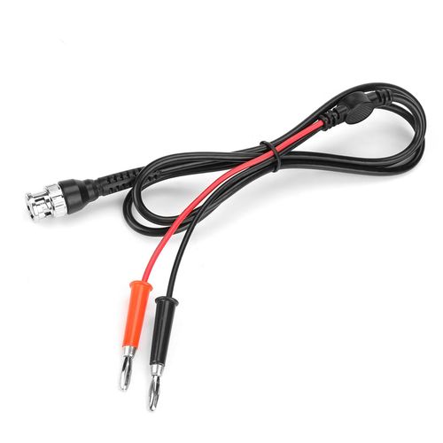 Lot de 2 cables de test BNC noir et rouge vers double fiche banane 50 ¿¿