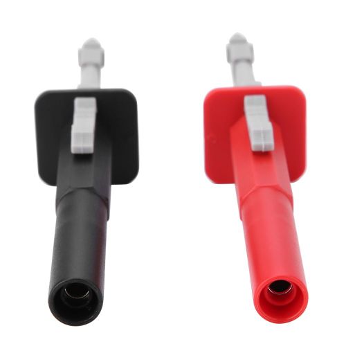 P5006 Lot de 2 cordons de test de securite avec fiche banane noire et rouge