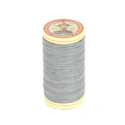 Fil Lin Glacé 30 M ¿ Fil Au Chinois ¿ N° 40 ¿ Fil De Lin Retors, Lisse, Résistant. Color : 115 Gris Clair