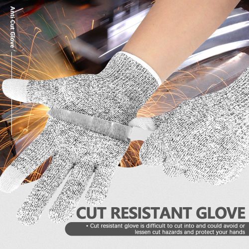 1 paire de gants de securite en HPPE resistants aux coupures pour boucher