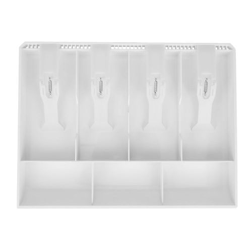 Plateau D'insertion De Remplacement Pour Tiroir-Caisse, Boite De Rangement Pour 4 Billets Et 3 Pieces (Blanc)