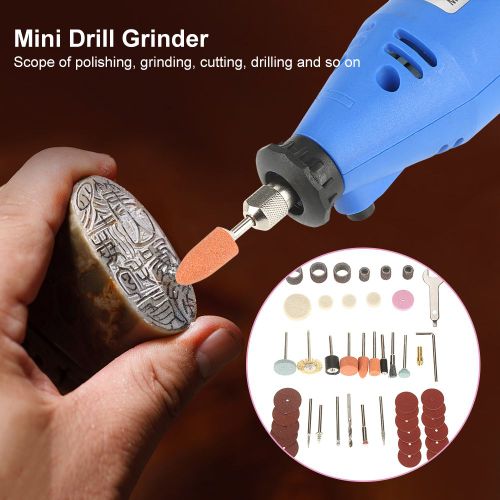 Mini perceuse meuleuse electrique a vitesse variable avec arbre flexible et accessoires