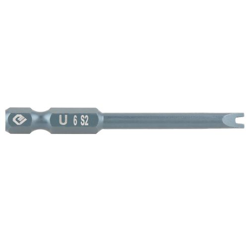 Lot de 10 embouts de tournevis en U a tige hexagonale de 65 mm, en acier allie S2, H6,3 x 65 x U6