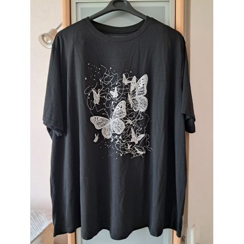 T-Shirt Neuf Taille 54-56 Noir Papîllon Blanc