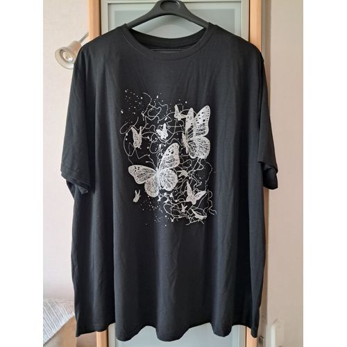 T-Shirt Neuf Taille 54-56 Noir Papîllon Blanc