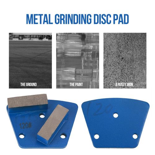Disque de meulage diamante trapezoidal pour beton, grain 120 (3 trous, 2 dents droites)