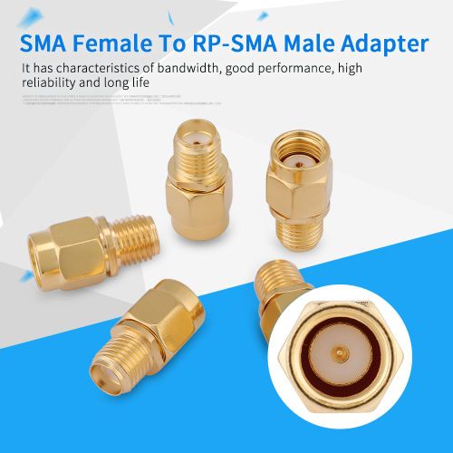 Lot de 5 connecteurs adaptateurs SMA femelle vers RP-SMA male pour accessoires de quadricoptere RC