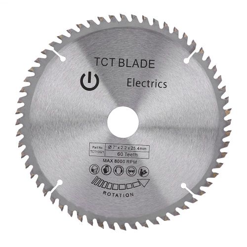 Disque de coupe pour scie circulaire en carbure de 7 po (180 mm) a 60 dents pour bois et plastique