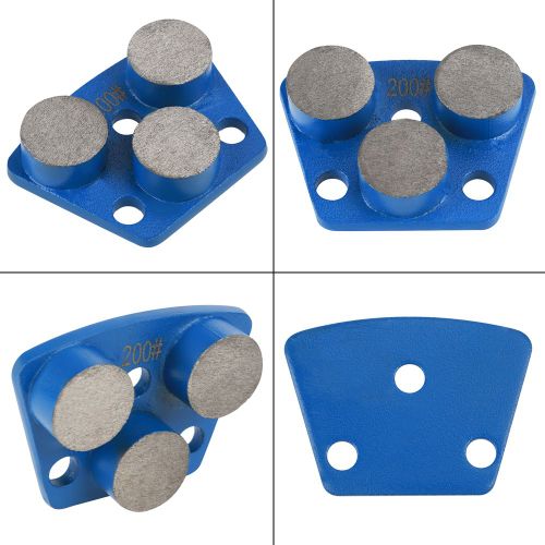 Disque de meulage diamante trapezoidal pour beton, grain 200 (3 trous, 3 dents rondes)