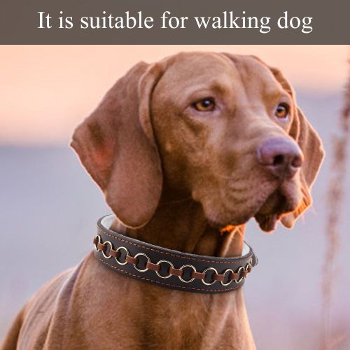 Hjlian Collier Pour Chien Tricote A La Main, Elegant, Confortable Et Reglable (Grand)