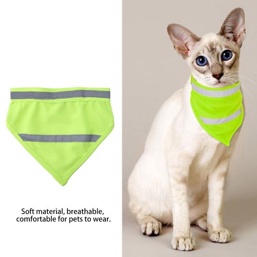 Hjlian Collier Et Echarpe Reflechissants Pour Chien Et Chiot (Jaune Fluo S)