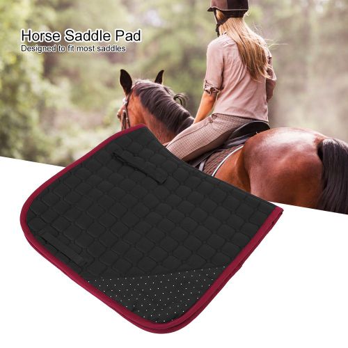 Hjlian Tapis De Selle Pour Cheval, Coussin De Protection Pour Selle Avec Proprietes Absorbantes De La Transpiration (Noir Integral)