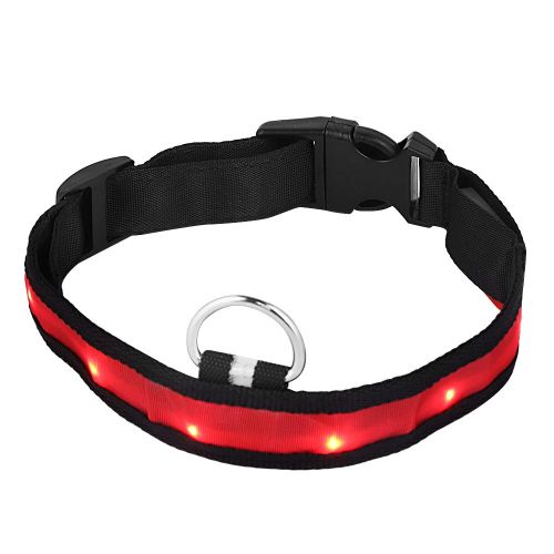 Hjlian Collier De Cou Reglable Et Etanche Pour Chien Avec Lumiere Led Clignotante Et Lumineuse