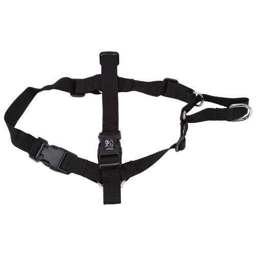 Hjlian Harnais Reglable En Nylon Pour Chien, Gilet De Marche Souple Pour Chiot, Noir (L)