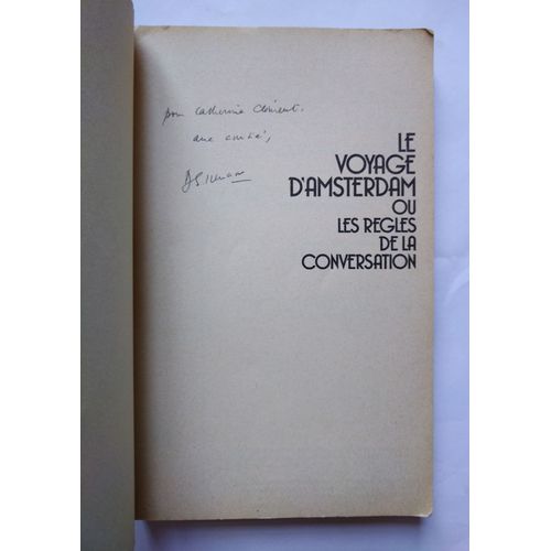 Danièle Sallenave Le Voyage D'Amsterdam S.P. Avec Envoi Autographe Signé 1977 Digraphe/Flammarion