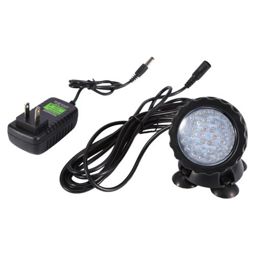 Hjlian Spot Lumineux Sous-Marin Multicolore 36 Led Pour Aquarium, Jardin, Etang, Prise Us 110-240 V