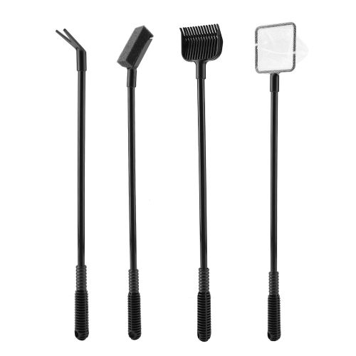 Hjlian Ensemble D'outils De Nettoyage D'aquarium Portables 4 En 1, Brosse De Nettoyage Pour Aquarium