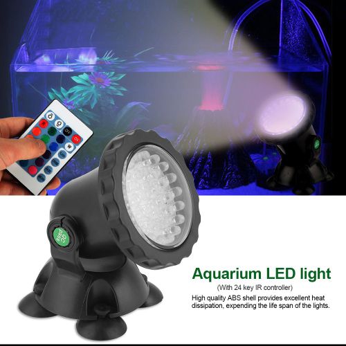 Hjlian Projecteur Led Etanche 1,5 W Pour Aquarium, Piscine, Jardin, Controleur Sous-Marin, Prise Americaine