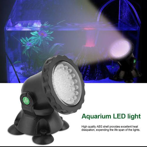 Hjlian Projecteur Led Etanche 1,5 W Pour Aquarium, Piscine, Jardin, Eclairage Sous-Marin Rgb, Prise Us