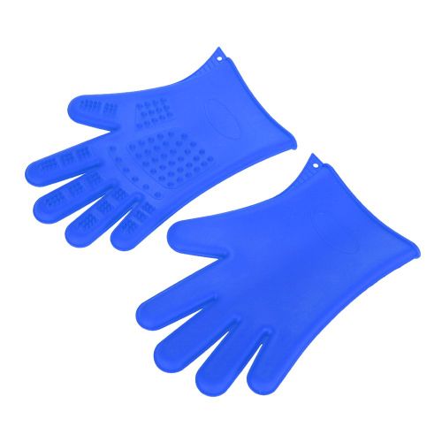 Hjlian Brosse De Bain En Silicone Impermeable Pour Animaux De Compagnie, Gants De Massage Et De Toilettage, Peigne Pour Poils De Chien, Bleu