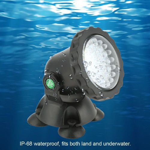 Hjlian Lot De 4 Spots Led Etanches 6 W Pour Aquarium, Piscine, Jardin, Sous-Marin, Rgb, Prise Ue