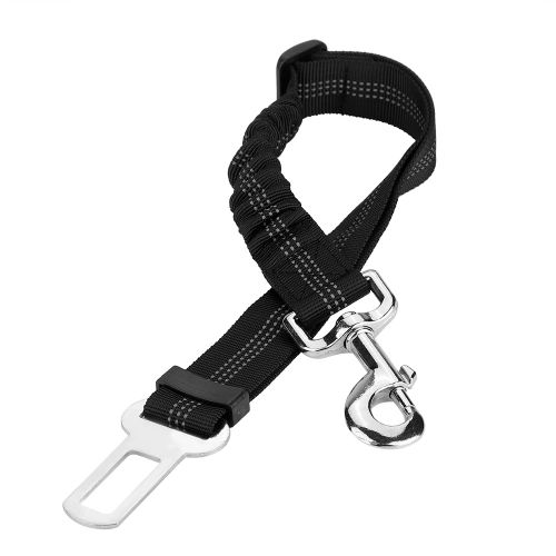 Hjlian Harnais De Securite Telescopique Pour Chien, Chat, Chiot, Laisse Elastique Reflechissante, Noir