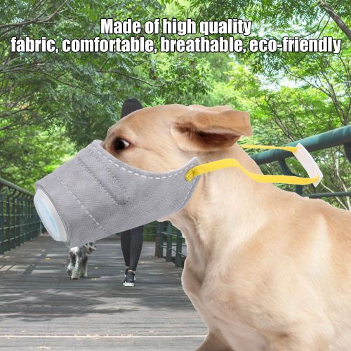 Hjlian Masque Anti-Fumee Pour Chien Avec Museliere Pm2.5 Et Anneau Interieur En Acier Reglable S