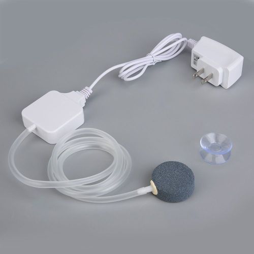 Hjlian Pompe A Oxygene Silencieuse Pour Aquarium 100-120 V, Mini Pompe A Air Carree 100-120 V, Prise Us (Blanche)