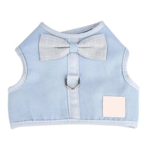 Hjlian Harnais De Poitrine Tendance Pour Chien, Gilet Souple, Laisse De Securite Pour Chiots D'exterieur (Bleu M)